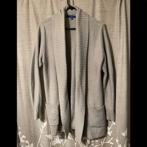 XL Gray Sparkle Sweater Cardigan Size Large